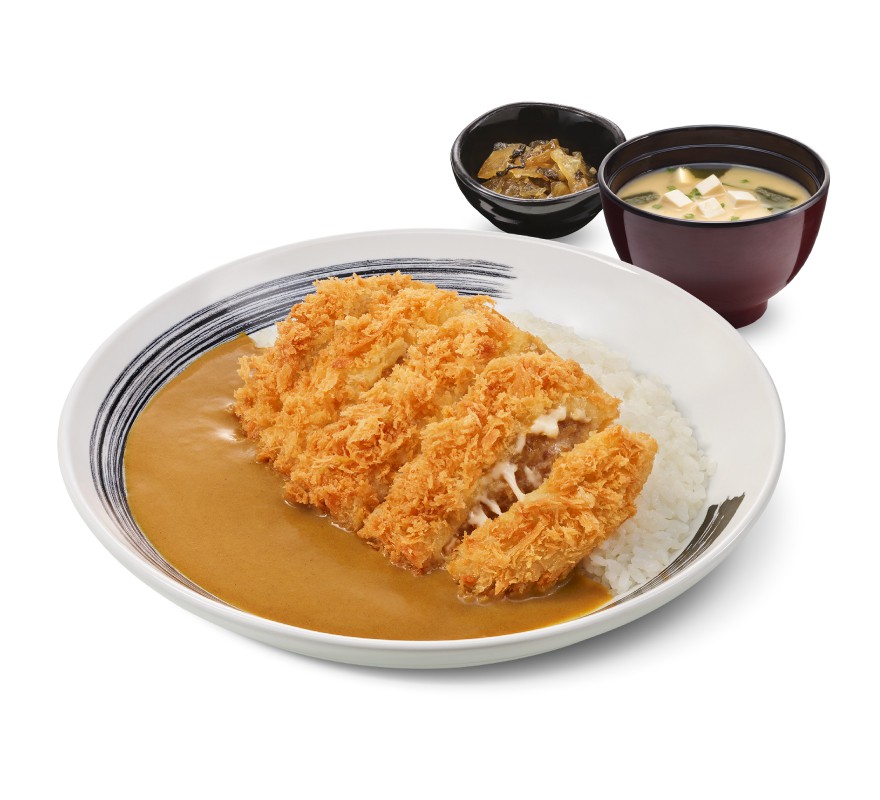 ข้าวแกงกะหรี่เนื้อชีสเบอร์เกอร์